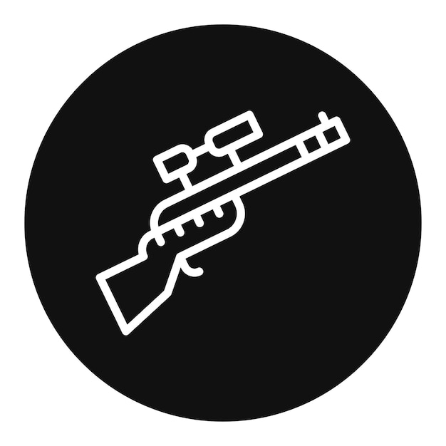 Imagen vectorial del icono del rifle de caza Se puede usar para diversión al aire libre