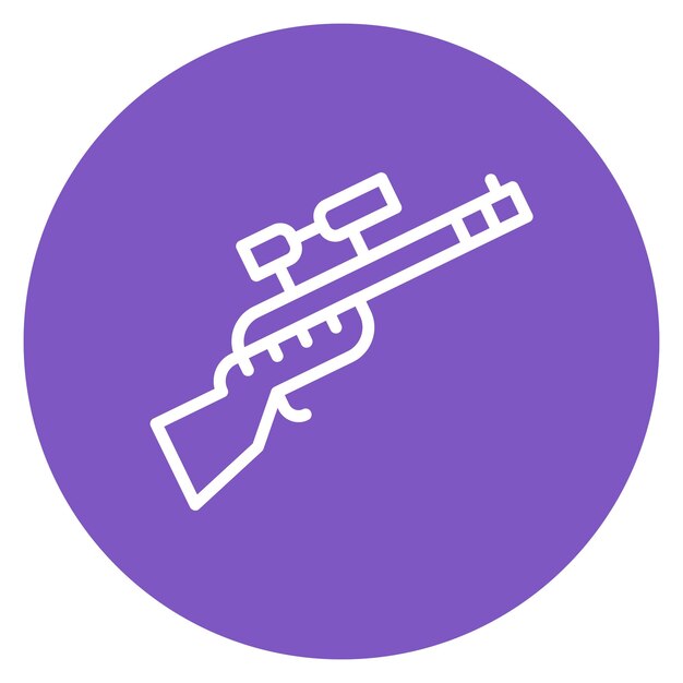 Imagen vectorial del icono del rifle de caza Se puede usar para diversión al aire libre