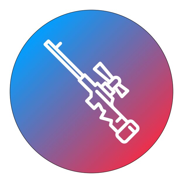 Imagen vectorial del icono del rifle de francotirador Se puede usar para Battle Royale