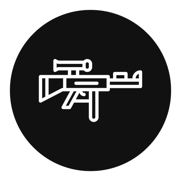 La imagen vectorial del icono del rifle se puede usar para disparar