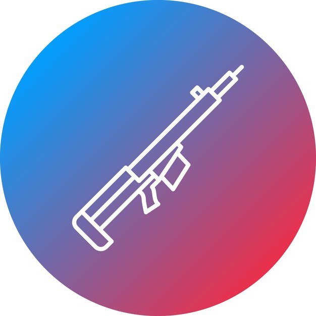Imagen vectorial del icono del rifle Se puede usar para militares