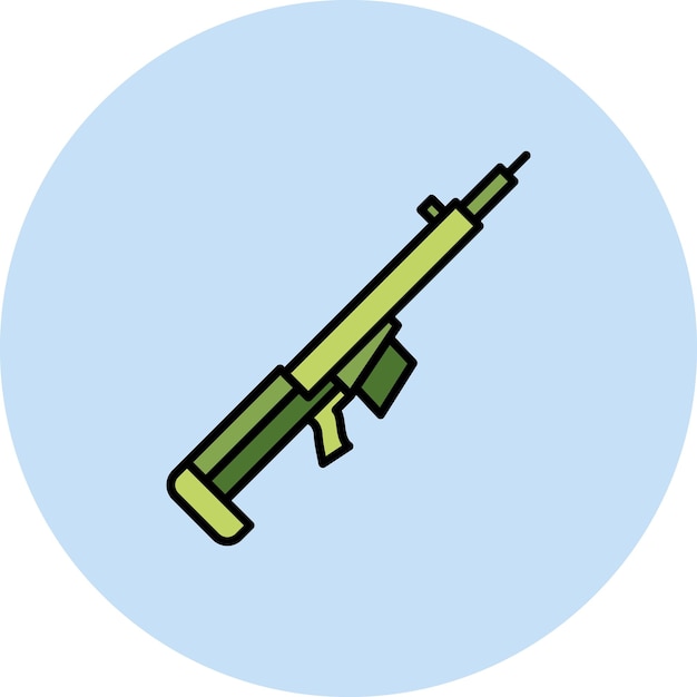Imagen vectorial del icono del rifle Se puede usar para militares