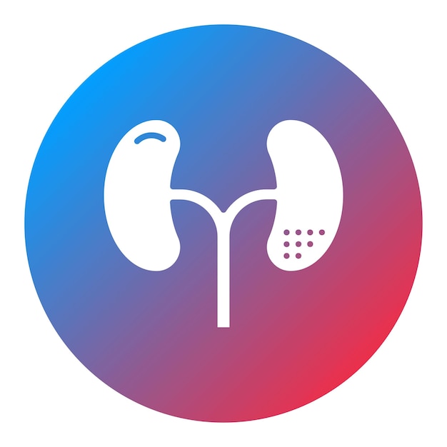 La imagen vectorial del icono de los riñones se puede utilizar para la anatomía humana