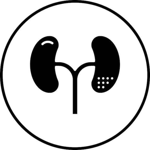 La imagen vectorial del icono de los riñones se puede utilizar para la anatomía humana