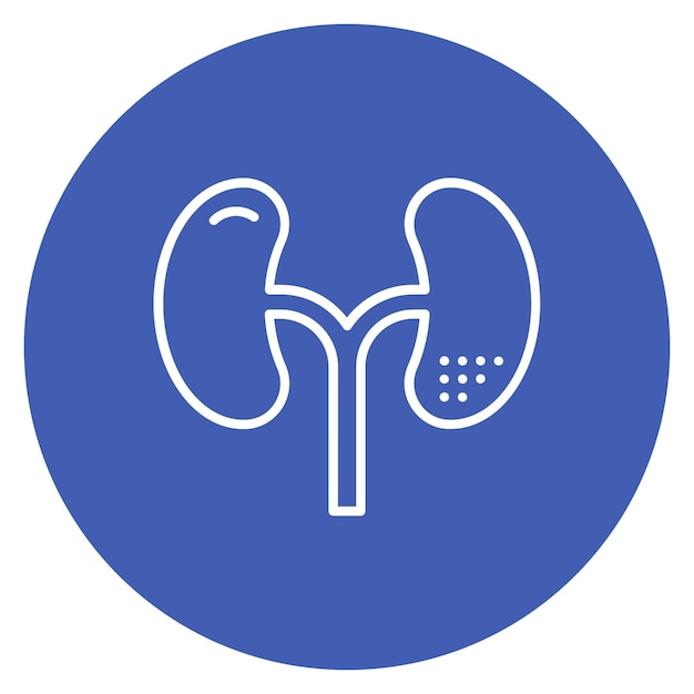 La imagen vectorial del icono de los riñones se puede utilizar para la anatomía humana