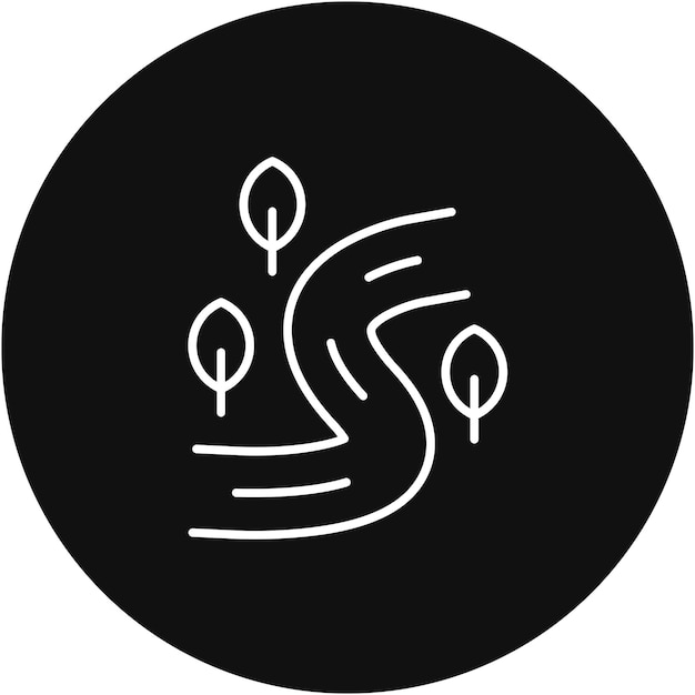 Imagen vectorial del icono del río perezoso Se puede usar para el parque de atracciones