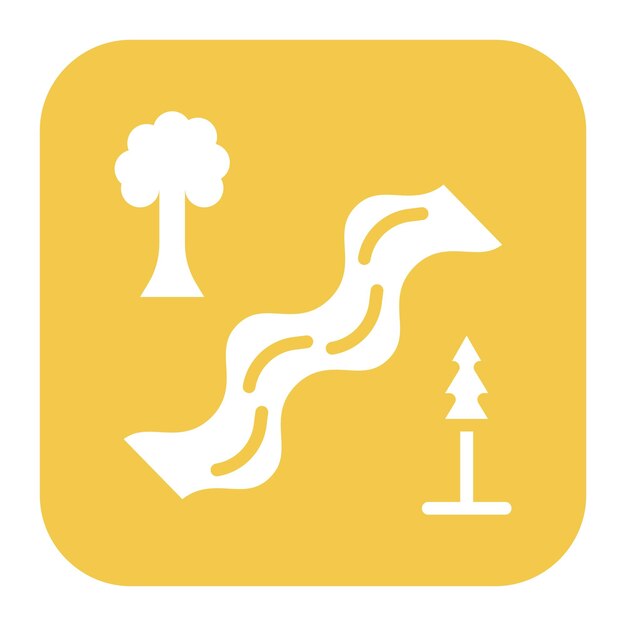 La imagen vectorial del icono del río se puede usar para Adventure