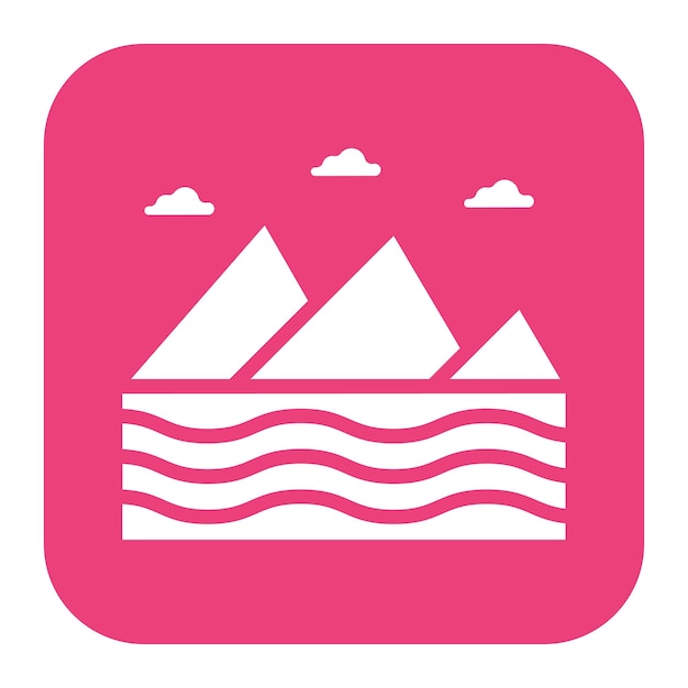 La imagen vectorial del icono del río se puede utilizar para la geografía