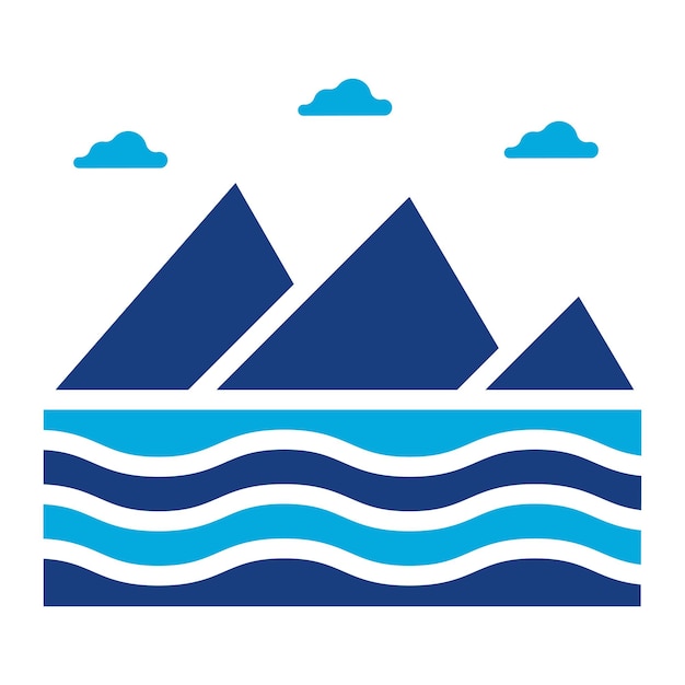 La imagen vectorial del icono del río se puede utilizar para la geografía
