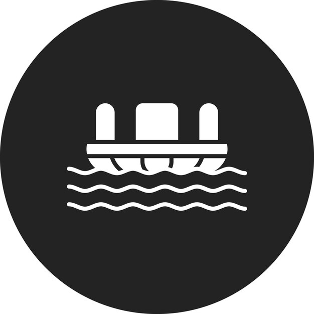 Imagen vectorial del icono del río Rapids Se puede usar para el parque temático