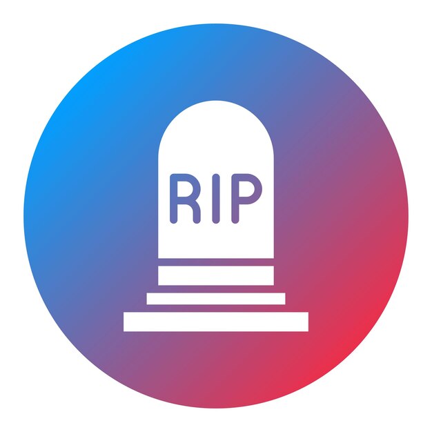 Imagen vectorial del icono RIP Puede utilizarse para el manejo de crisis
