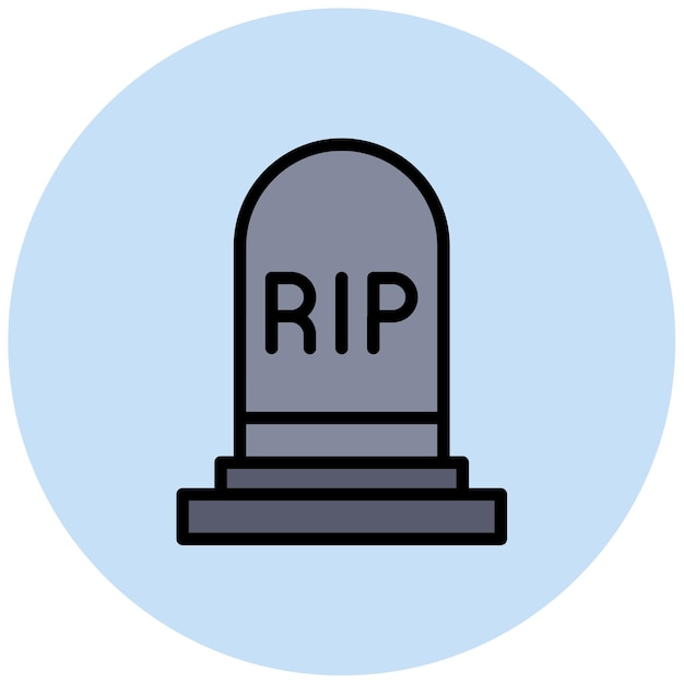 Imagen vectorial del icono RIP Puede utilizarse para el manejo de crisis