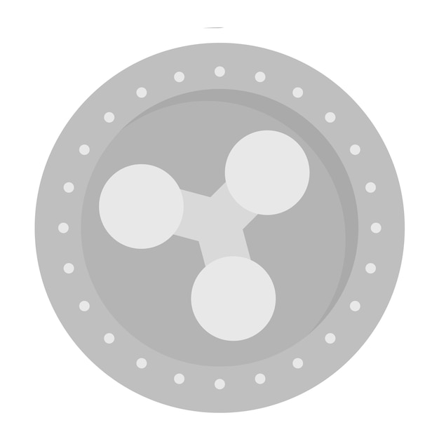 La imagen vectorial del icono de Ripple se puede usar para la criptomoneda