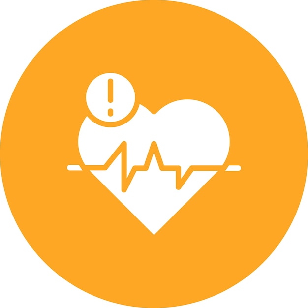Imagen vectorial del icono del ritmo cardíaco elevado Se puede utilizar para los síntomas de alergia