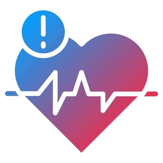 Imagen vectorial del icono del ritmo cardíaco elevado Se puede utilizar para los síntomas de alergia