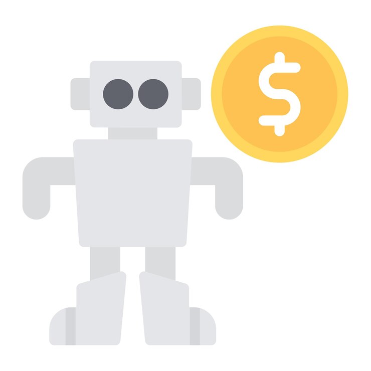 Vector imagen vectorial del icono del robot de costo se puede utilizar para la robótica