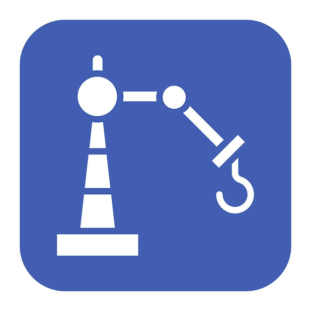 Imagen vectorial de icono de robot industrial Se puede utilizar para la industria