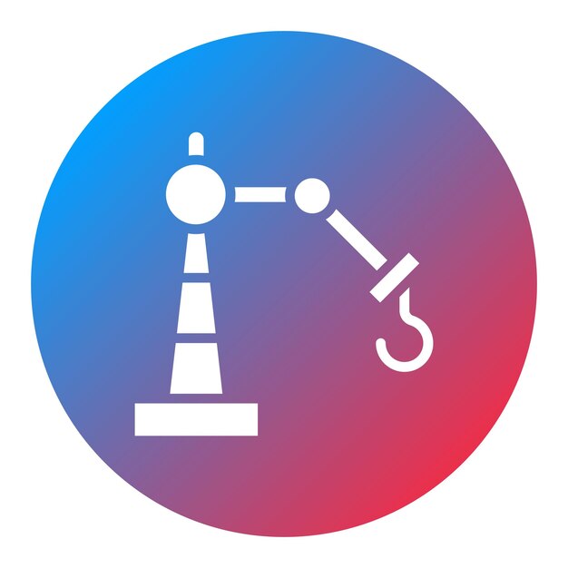 Imagen vectorial de icono de robot industrial Se puede utilizar para la industria