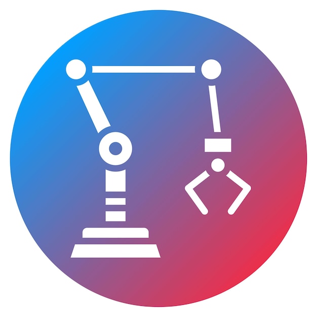 Imagen vectorial de icono de robot industrial Puede utilizarse para la fabricación y distribución