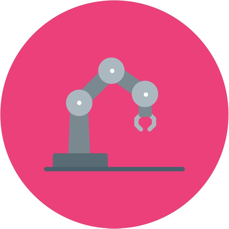 Vector imagen vectorial de icono de robot industrial puede utilizarse para la fabricación