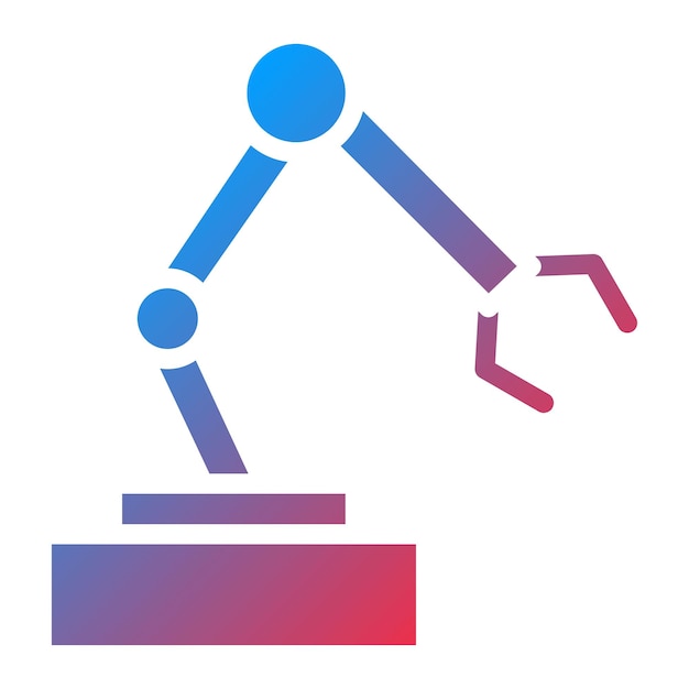 Imagen vectorial de icono de robot industrial Puede utilizarse para la robótica