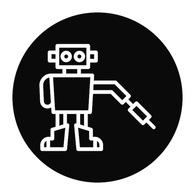 Imagen vectorial de icono de robot médico Puede usarse para robótica