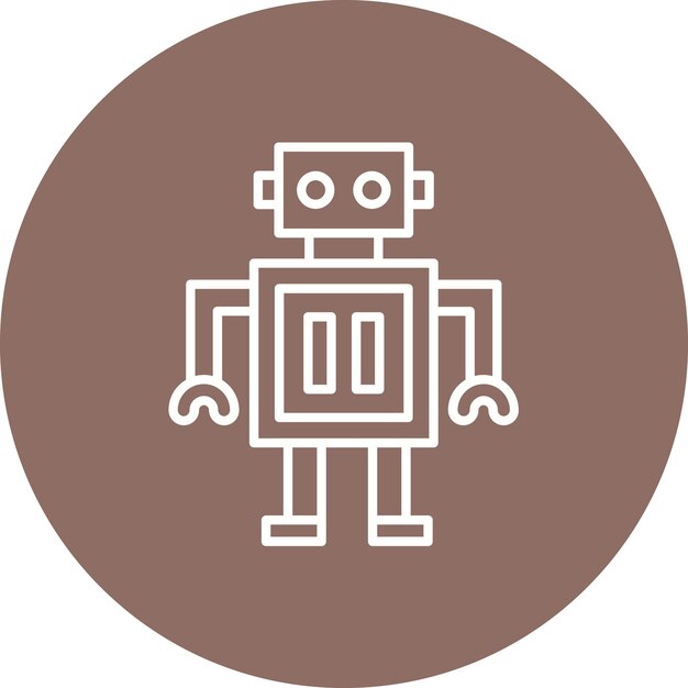 La imagen vectorial del icono del robot se puede utilizar para la investigación y la ciencia