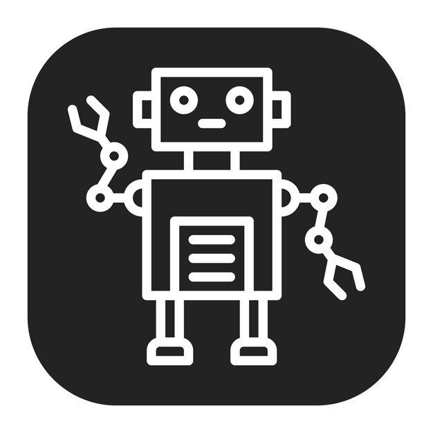 Imagen vectorial de icono de robótica Puede usarse para la Disrupción Digital