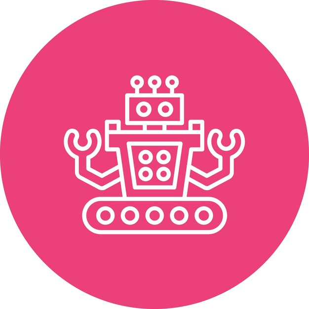 Imagen vectorial de icono de robótica Puede utilizarse para la Inteligencia Artificial