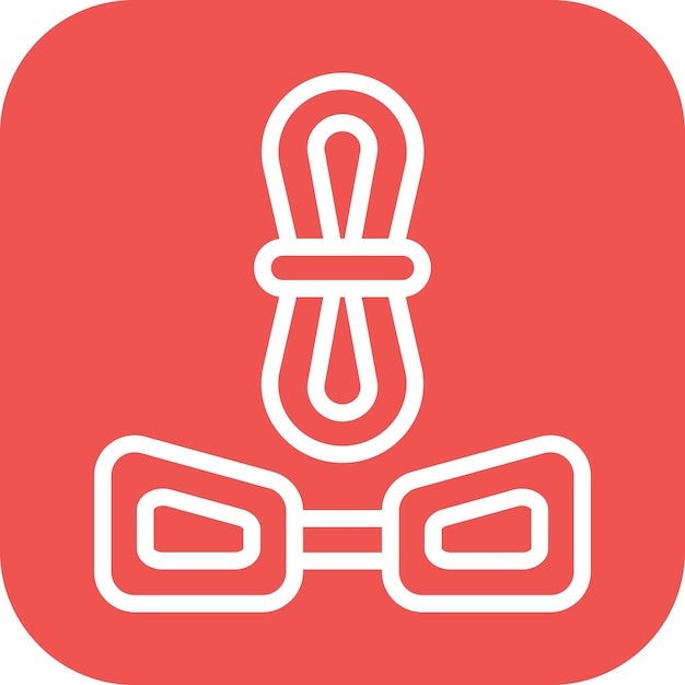 Imagen vectorial del icono de Rock Climbing Gear Se puede usar para diversión al aire libre