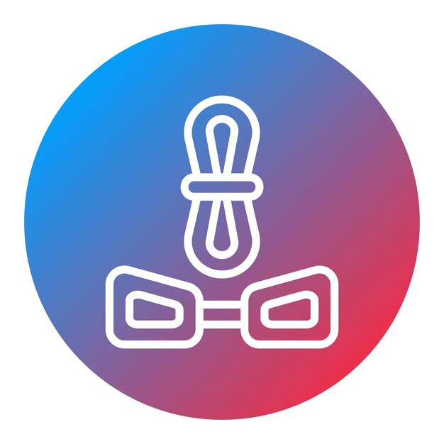 Imagen vectorial del icono de Rock Climbing Gear Se puede usar para diversión al aire libre