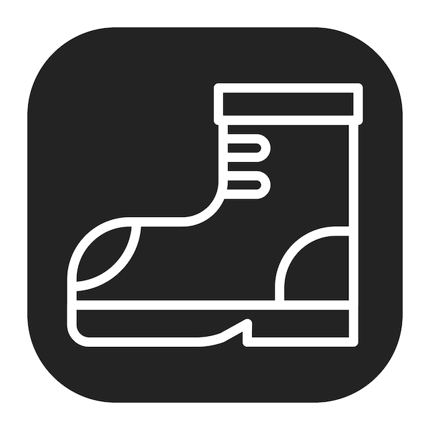 La imagen vectorial del icono de Rocker Boots se puede usar para Rock and Roll