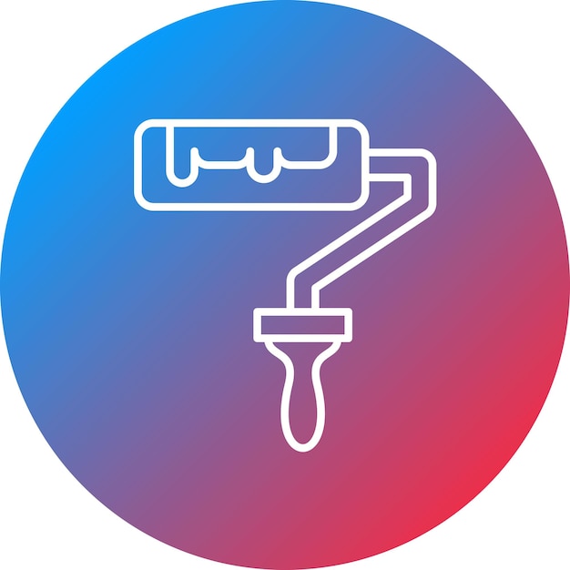 Imagen vectorial del icono del rodillo de pintura Se puede utilizar para las herramientas