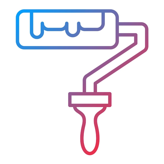 Imagen vectorial del icono del rodillo de pintura Se puede utilizar para las herramientas