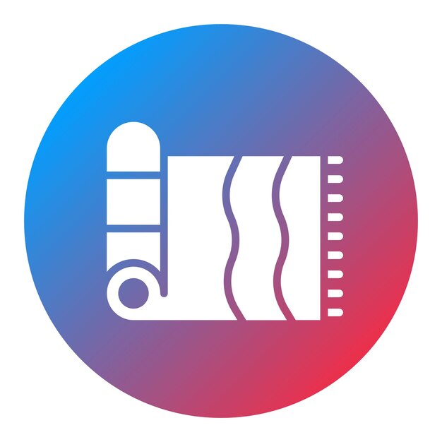 Imagen vectorial del icono de Roll Out Mat Se puede utilizar para el senderismo