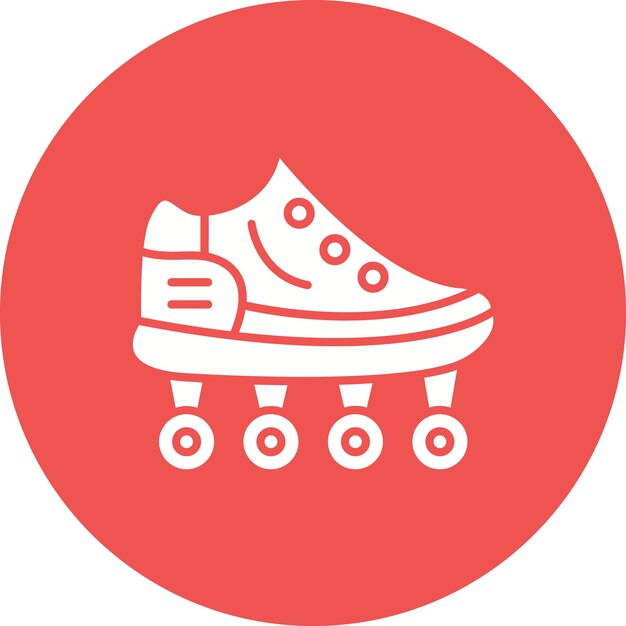 Imagen vectorial del icono de Roller Skate Se puede usar para viajes