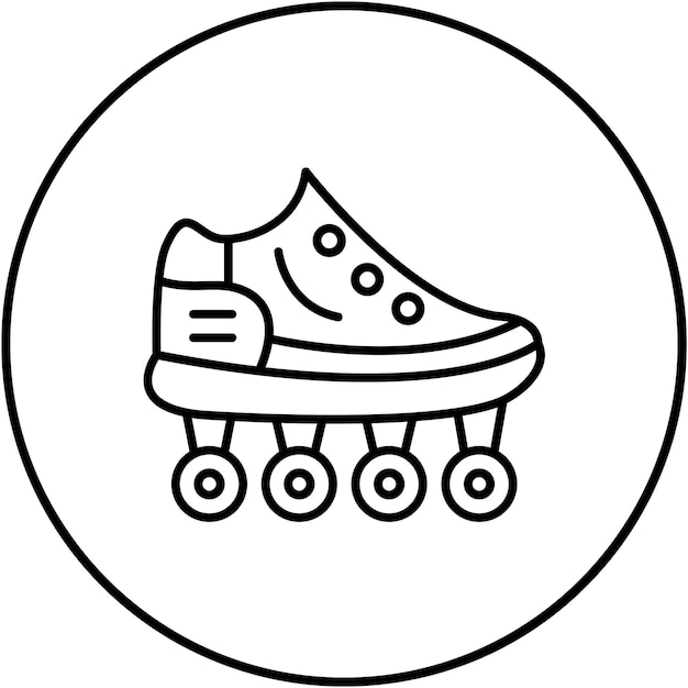 Imagen vectorial del icono de Roller Skate Se puede usar para viajes