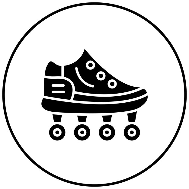 Imagen vectorial del icono de Roller Skate Se puede usar para viajes