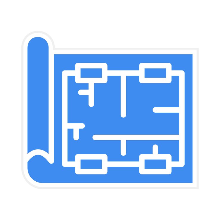 Vector imagen vectorial de icono de rollo de plan puede usarse para ingeniero en mecánica