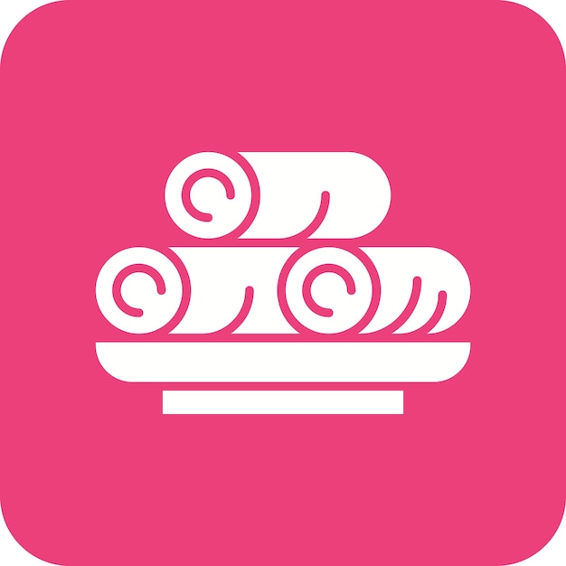 Imagen vectorial del icono de Rolls Spring Se puede usar para World Cuisine