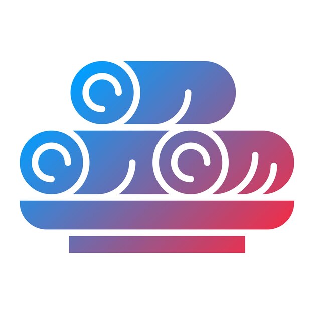 Imagen vectorial del icono de Rolls Spring Se puede usar para World Cuisine