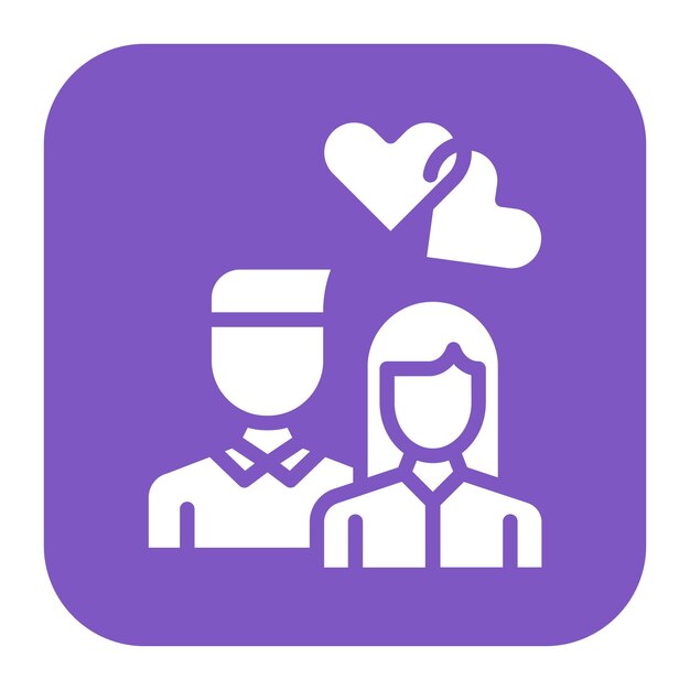 Imagen vectorial de icono romántico Se puede utilizar para la realización de películas