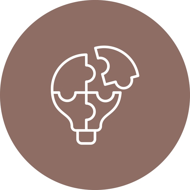 Imagen vectorial de icono de rompecabezas creativa Se puede utilizar para el diseño