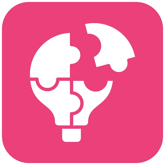 Imagen vectorial de icono de rompecabezas creativa Se puede utilizar para el diseño