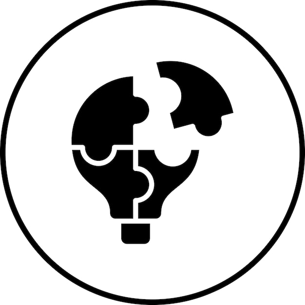 Imagen vectorial de icono de rompecabezas creativa Se puede utilizar para el diseño