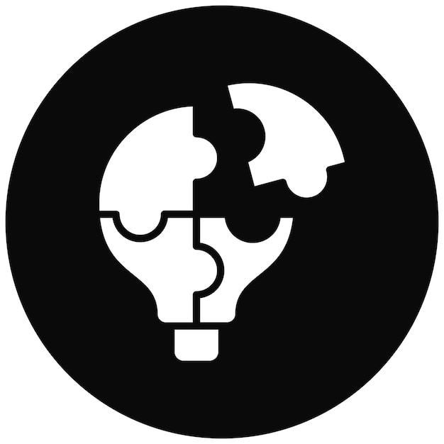 Imagen vectorial de icono de rompecabezas creativa Se puede utilizar para el diseño