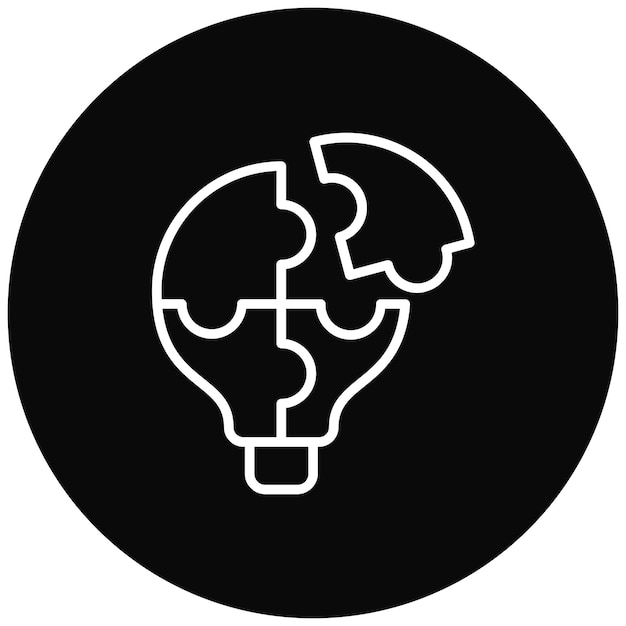 Imagen vectorial de icono de rompecabezas creativa Se puede utilizar para el diseño
