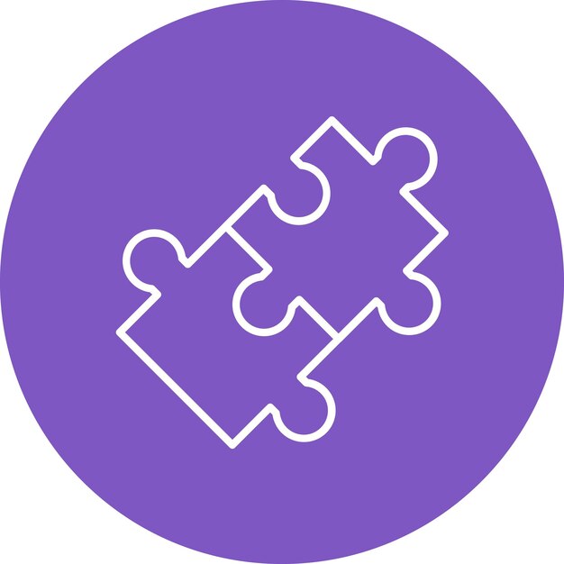 Imagen vectorial del icono del rompecabezas Se puede utilizar para juguetes infantiles