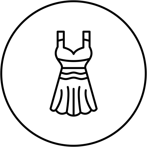 Imagen vectorial de icono de ropa de mujer Se puede usar para ropa