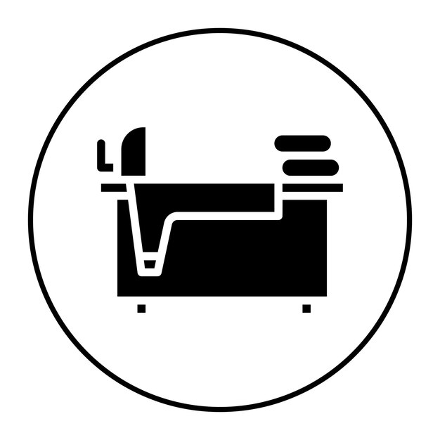 Imagen vectorial del icono de la ropa de planchar Se puede usar para limpiar y limpiar el polvo